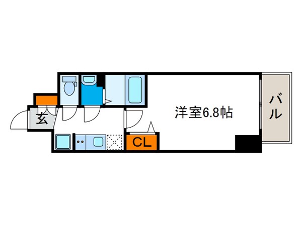 プレサンスOSAKA DOMECITY クロスティの物件間取画像